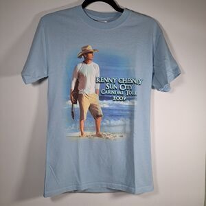 Kenny Chesney Shirt Men Small Blue Sun City Carnival Concert Tour 2009 Tee READ